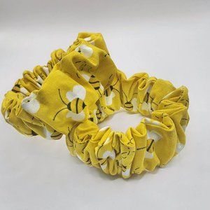 Bee Wide Elastic Scrunchie Tight Fabric Anti Crease